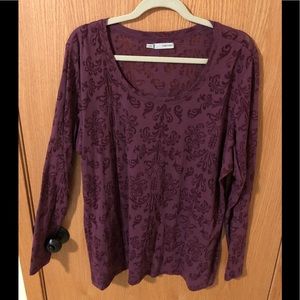 Maurice’s Long Sleeved Burnout T-shirt